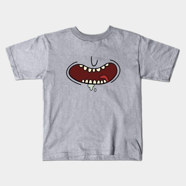 funny smile face mask Kids T-Shirt by walterorlandi